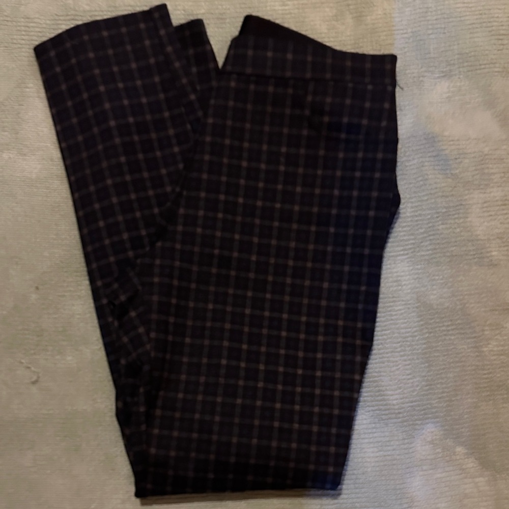 Max Studio Black Plaid Pants